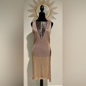 WOW Couture Brand New! Size L W/ Tags! Rose Gold swimsuit coverup.